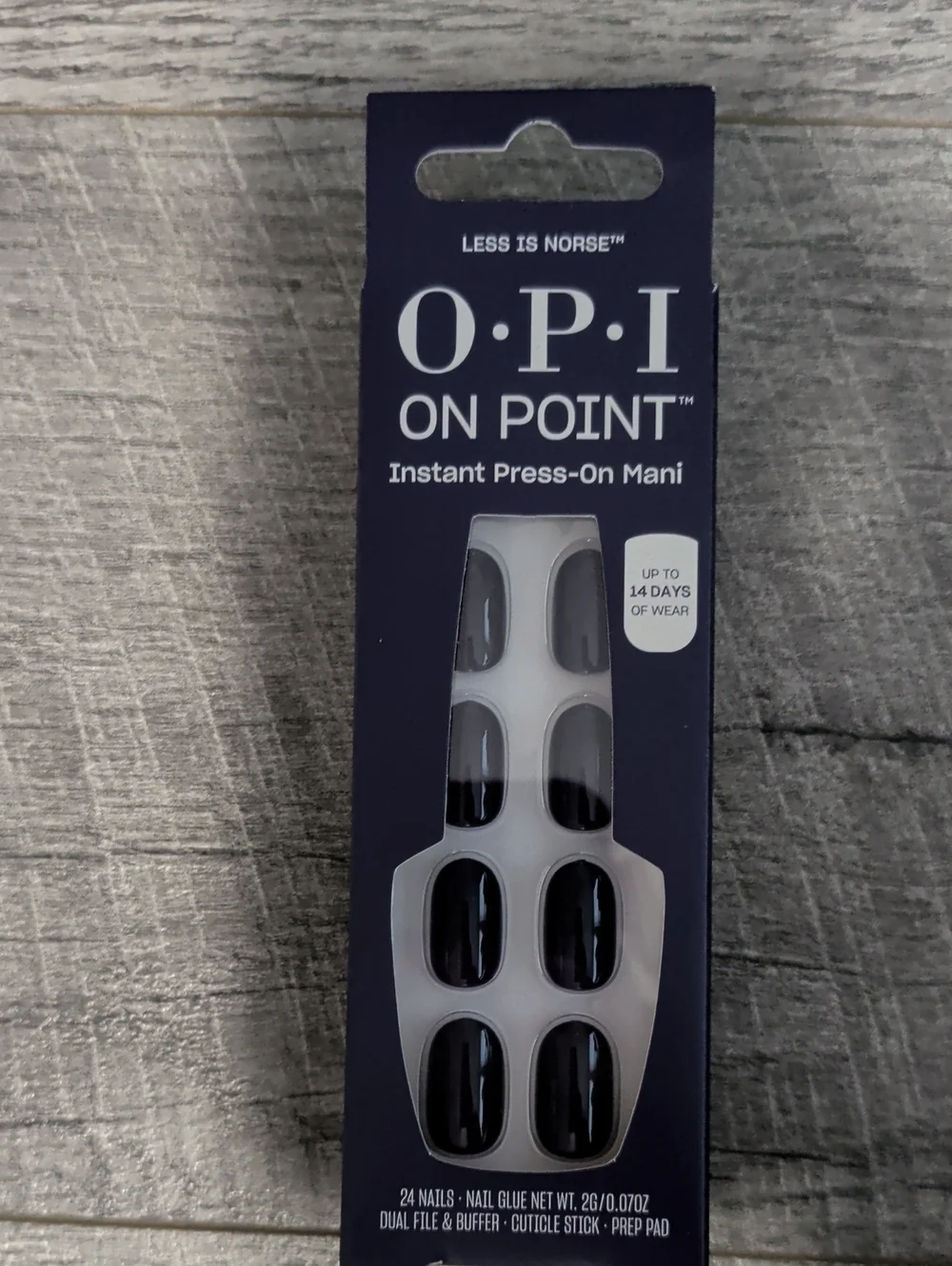 OPI On point Press on Nails, Less Is Norse (Dark Navy Color)